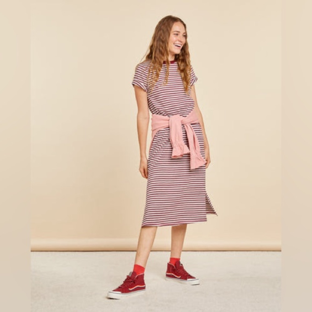 Bando Dahlia Stripe Midi Tee Dress